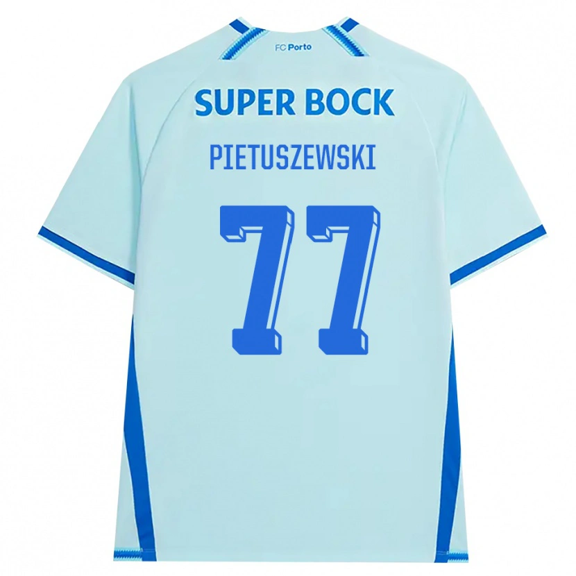 Danxen Uomo Maglia Oskar Pietuszewski #77 Azzurro Chiaro Blu Kit Gara Third 2026/27 Maglietta