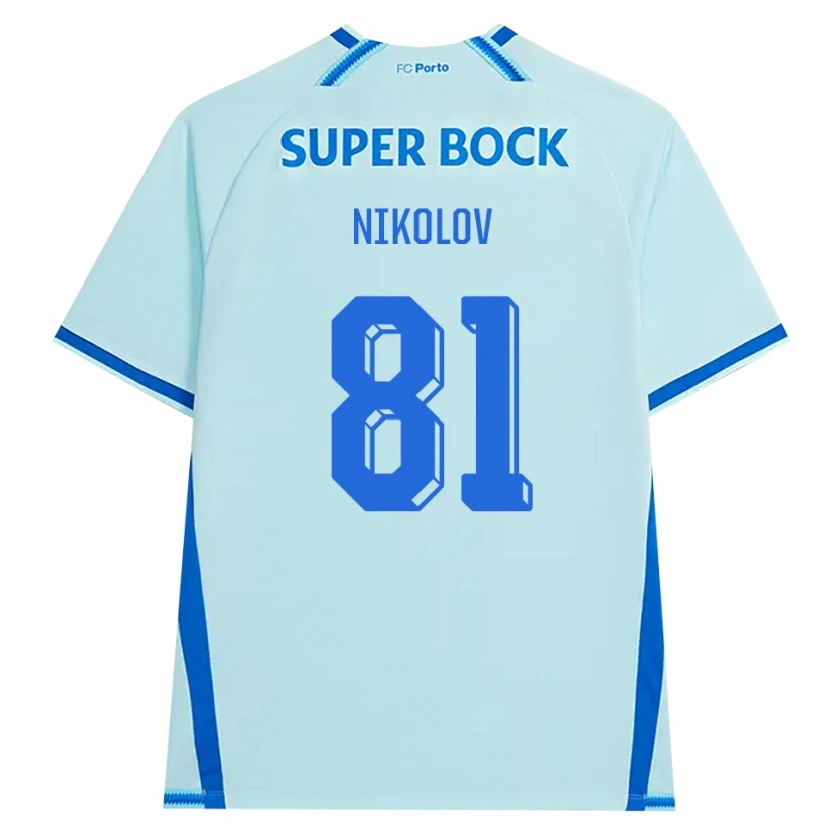 Danxen Uomo Maglia Antoni Nikolov #81 Azzurro Chiaro Blu Kit Gara Third 2026/27 Maglietta