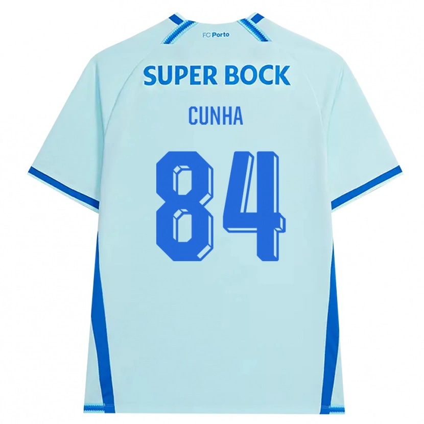 Danxen Uomo Maglia Martim Cunha #84 Azzurro Chiaro Blu Kit Gara Third 2026/27 Maglietta