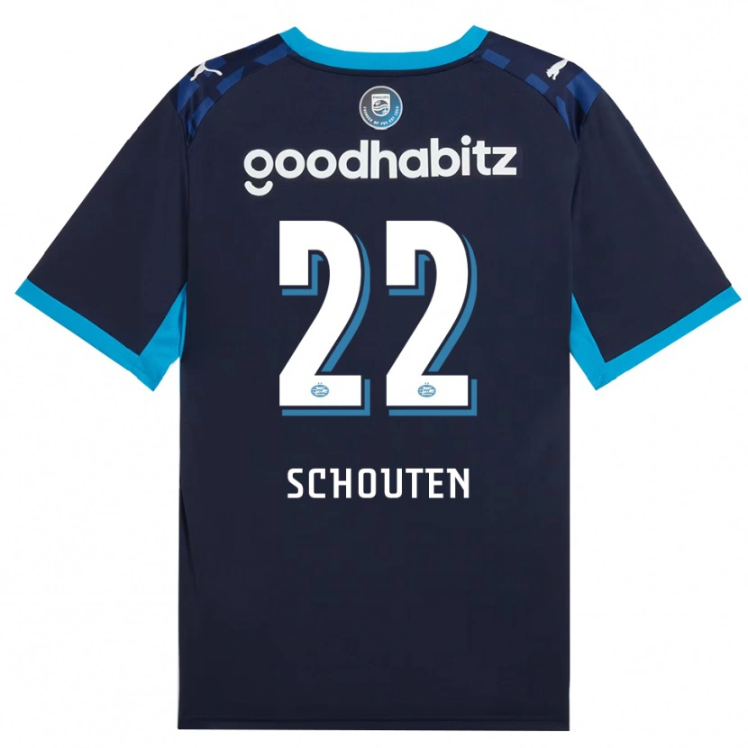 Danxen Uomo Maglia Jerdy Schouten #22 Blu Dodger Blu Reale Kit Gara Third 2026/27 Maglietta