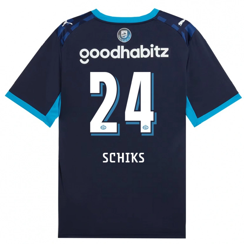 Danxen Uomo Maglia Niek Schiks #24 Blu Dodger Blu Reale Kit Gara Third 2026/27 Maglietta