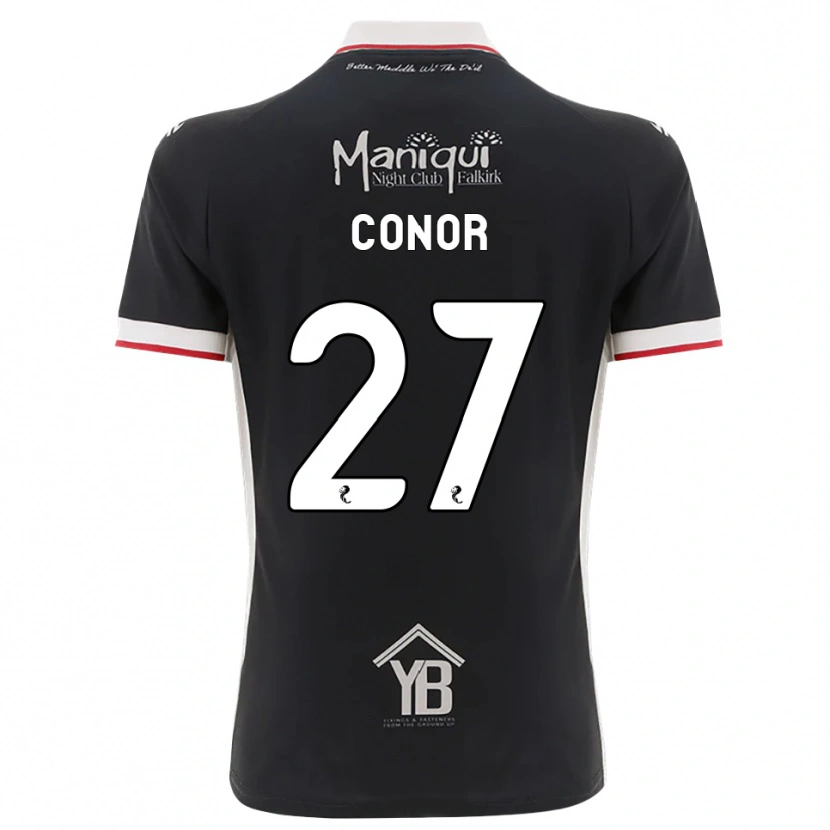 Danxen Uomo Maglia Conor Mcleod #27 Nero Bianco Rosso Kit Gara Home 2026/27 Maglietta