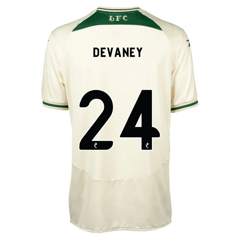 Danxen Uomo Maglia Jacob Devaney #24 Verde Foresta Bianco Kit Gara Away 2026/27 Maglietta