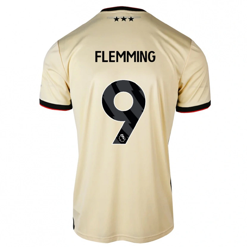 Danxen Uomo Maglia Zian Flemming #9 Lemonchiffon Nero Rosso Kit Gara Away 2026/27 Maglietta
