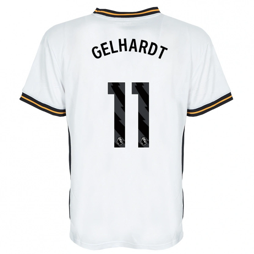 Danxen Uomo Maglia Joe Gelhardt #11 Bianco Arancione Nero Kit Gara Away 2026/27 Maglietta