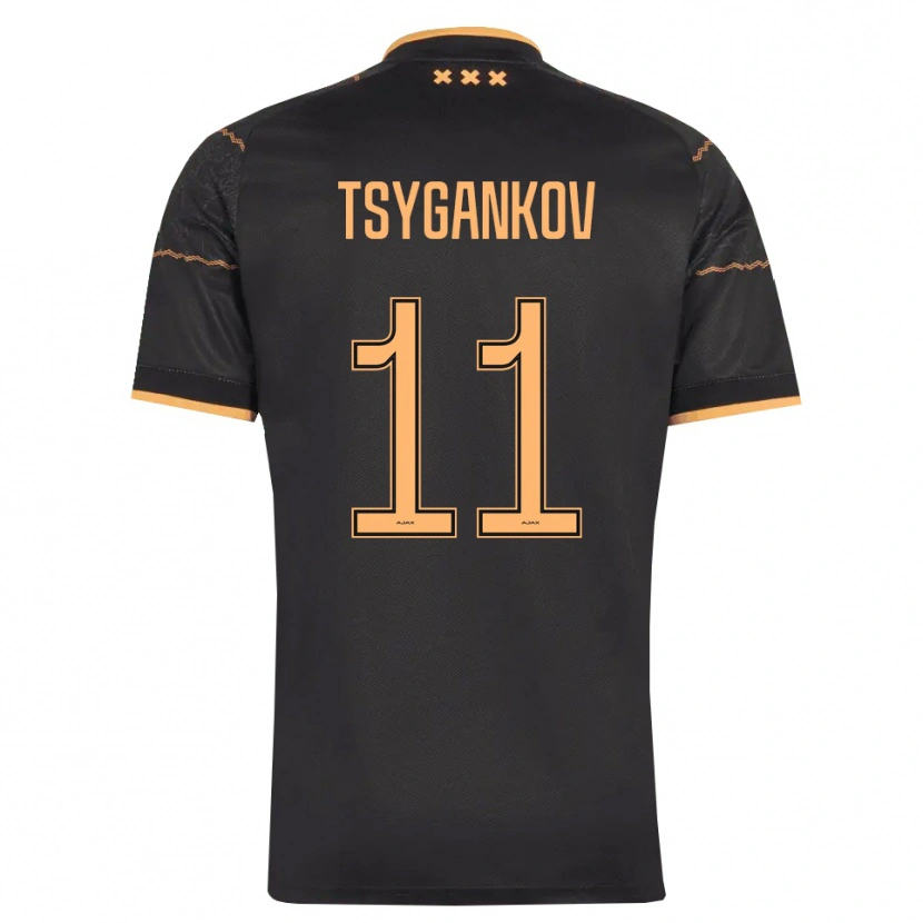 Danxen Uomo Maglia Viktor Tsygankov #11 Nero Arancione Kit Gara Away 2026/27 Maglietta