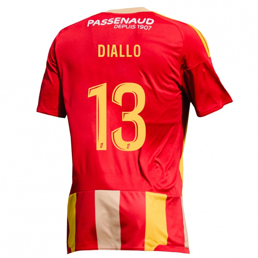 Danxen Uomo Maglia Habib Diallo #13 Giallo Rosso Verde Kit Gara Home 2026/27 Maglietta