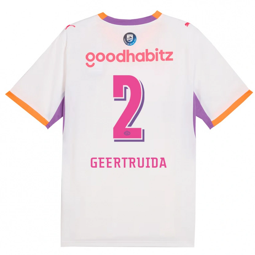 Danxen Uomo Maglia Lutsharel Geertruida #2 Bianco Viola Arancione Kit Gara Away 2026/27 Maglietta