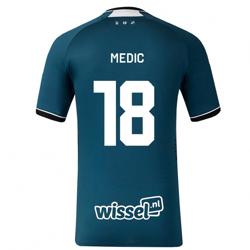 Danxen Uomo Maglia Jakov Medic #18 Grigioardesiascuro Bianco Kit Gara Away 2026/27 Maglietta