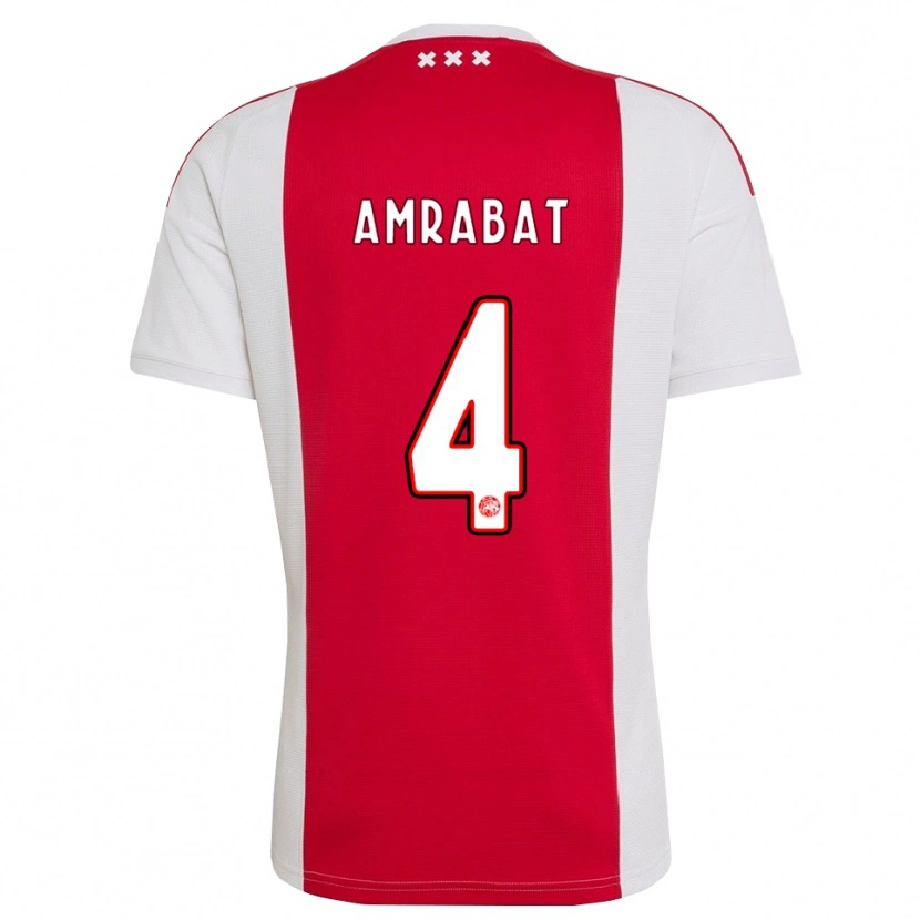 Danxen Uomo Maglia Sofyan Amrabat #4 Rosso Bianco Giallo Kit Gara Home 2026/27 Maglietta