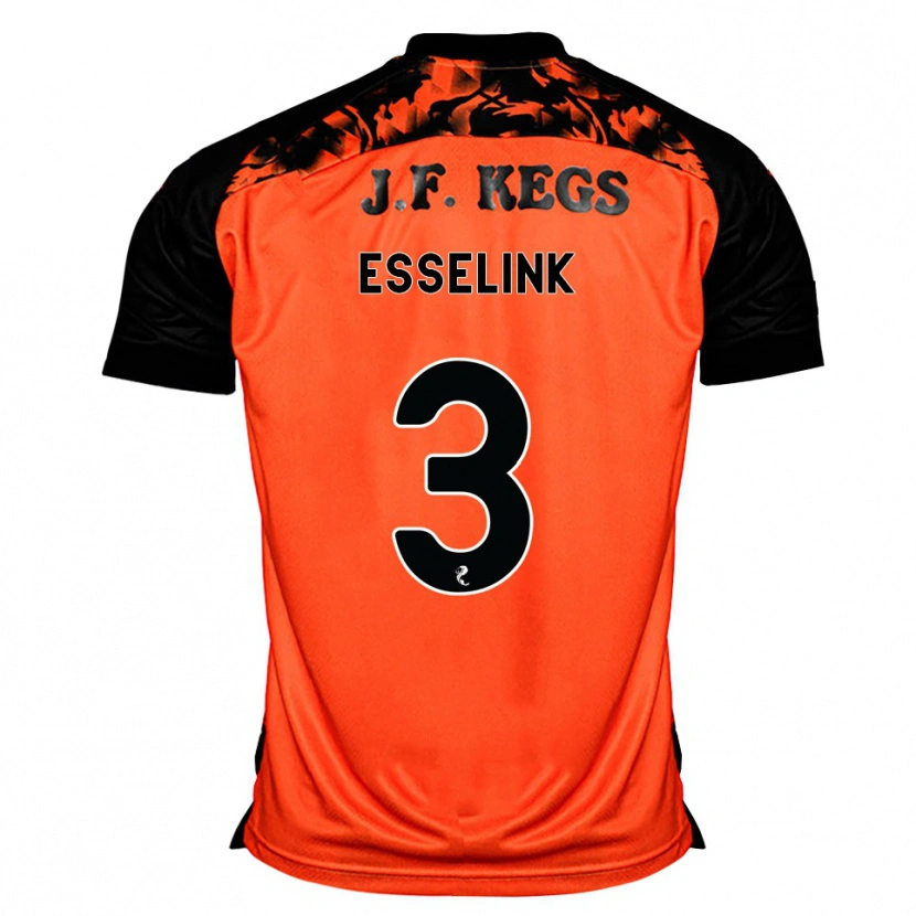 Danxen Donna Maglia Bert Esselink #3 Arancione Nero Bianco Kit Gara Home 2026/27 Maglietta
