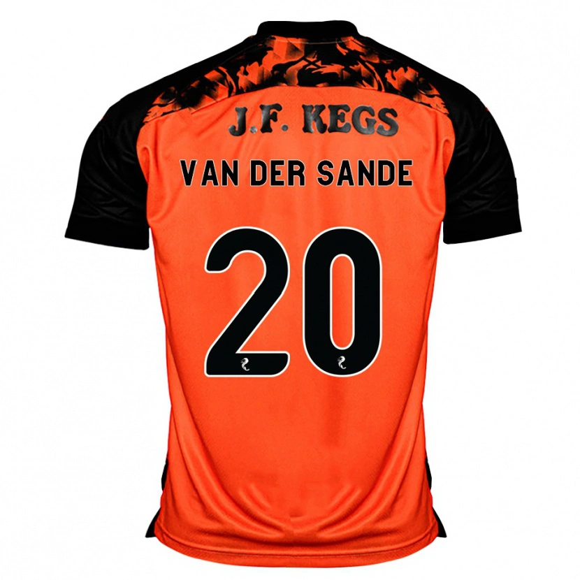 Danxen Donna Maglia Jort Van Der Sande #20 Arancione Nero Bianco Kit Gara Home 2026/27 Maglietta