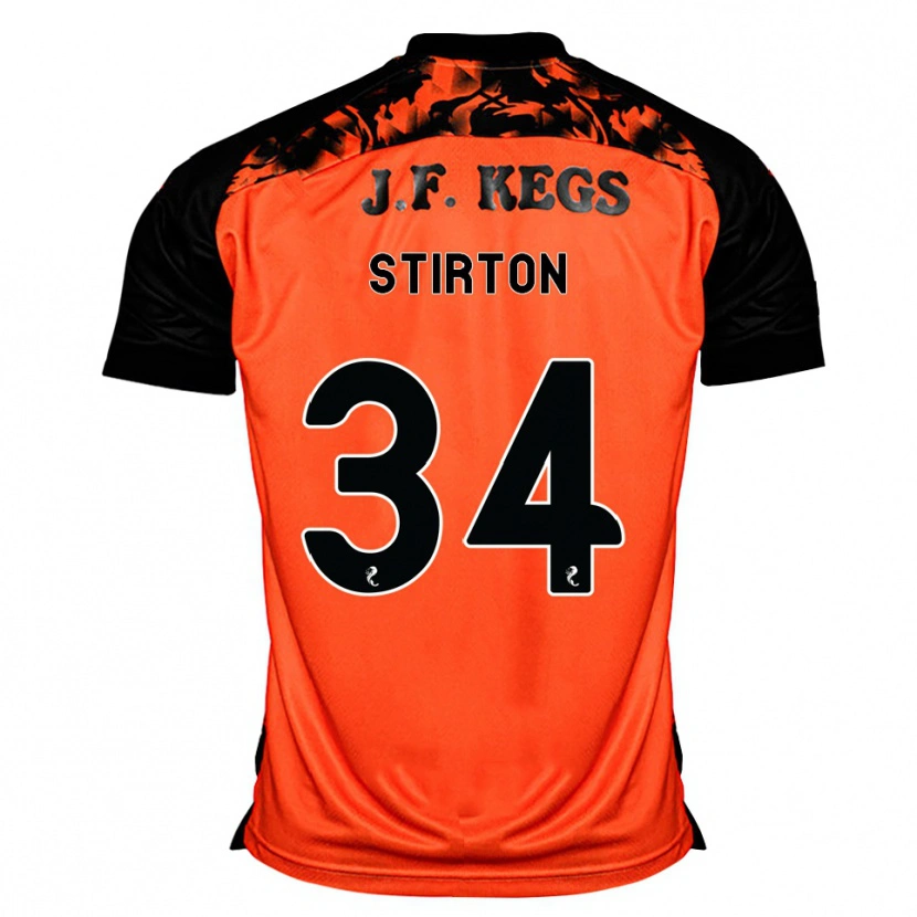 Danxen Donna Maglia Owen Stirton #34 Arancione Nero Bianco Kit Gara Home 2026/27 Maglietta