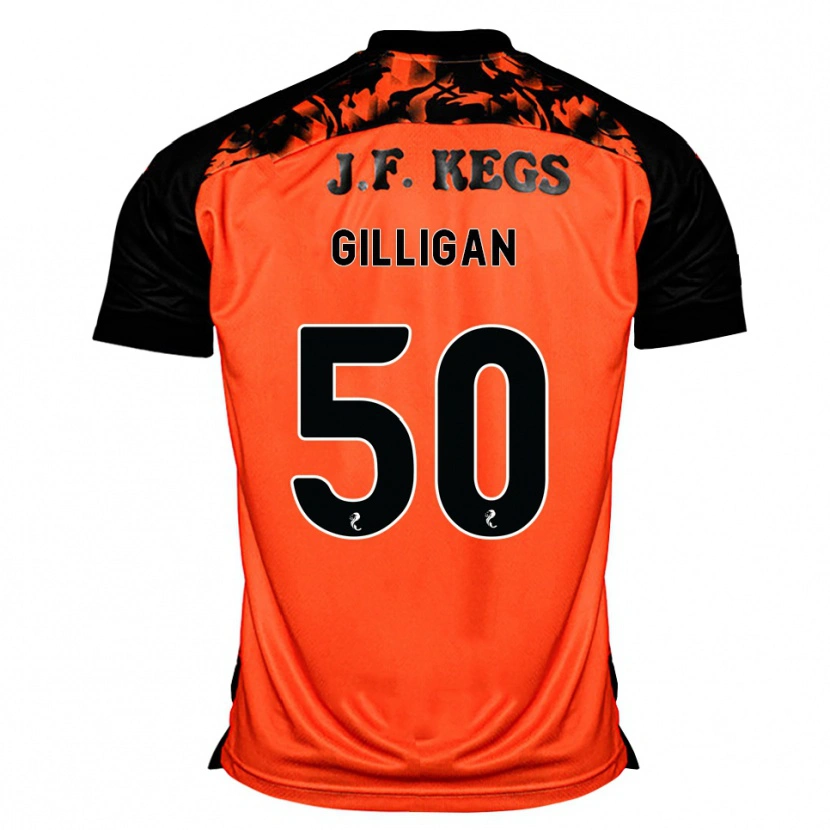 Danxen Donna Maglia Keir Gilligan #50 Arancione Nero Bianco Kit Gara Home 2026/27 Maglietta