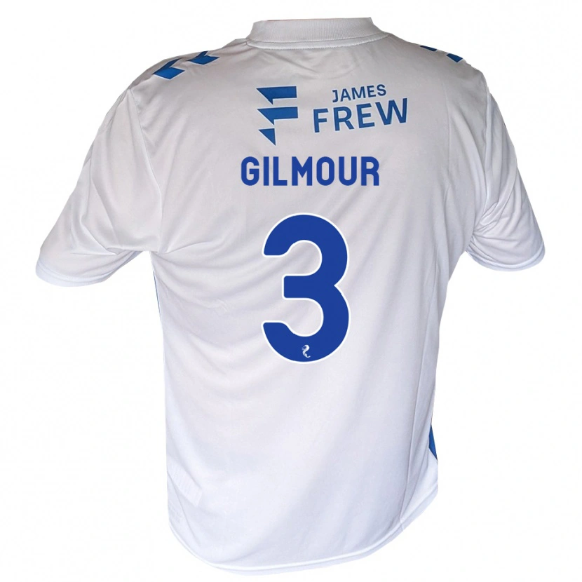 Danxen Donna Maglia Josh Gilmour #3 Bianco Blu Reale Kit Gara Home 2026/27 Maglietta