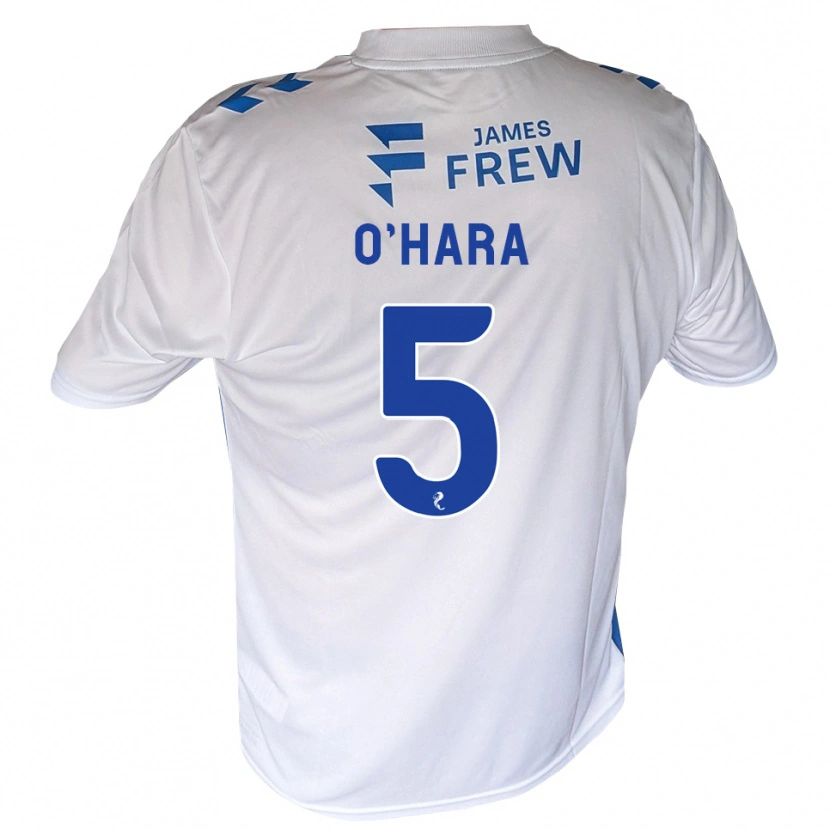 Danxen Donna Maglia Mark O'hara #5 Bianco Blu Reale Kit Gara Home 2026/27 Maglietta