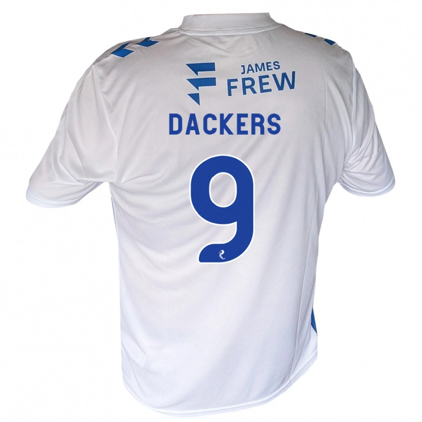 Danxen Donna Maglia Marcus Dackers #9 Bianco Blu Reale Kit Gara Home 2026/27 Maglietta