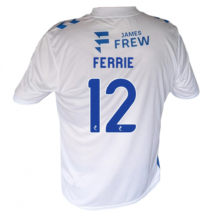 Danxen Donna Maglia Calum Ferrie #12 Bianco Blu Reale Kit Gara Home 2026/27 Maglietta