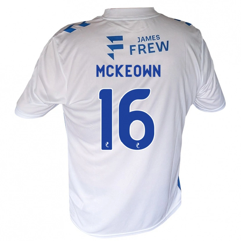 Danxen Donna Maglia Shay Mckeown #16 Bianco Blu Reale Kit Gara Home 2026/27 Maglietta