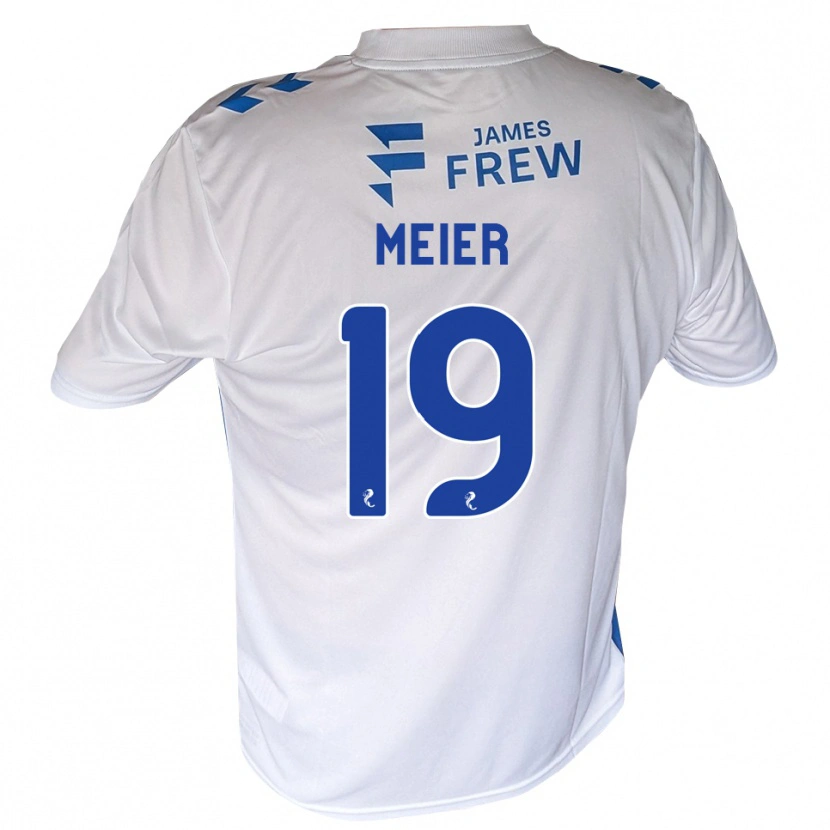 Danxen Donna Maglia Jonathan Meier #19 Bianco Blu Reale Kit Gara Home 2026/27 Maglietta