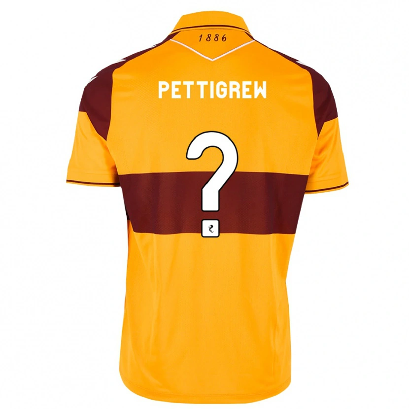 Danxen Donna Maglia Matthew Pettigrew #0 Arancione Marrone Kit Gara Home 2026/27 Maglietta