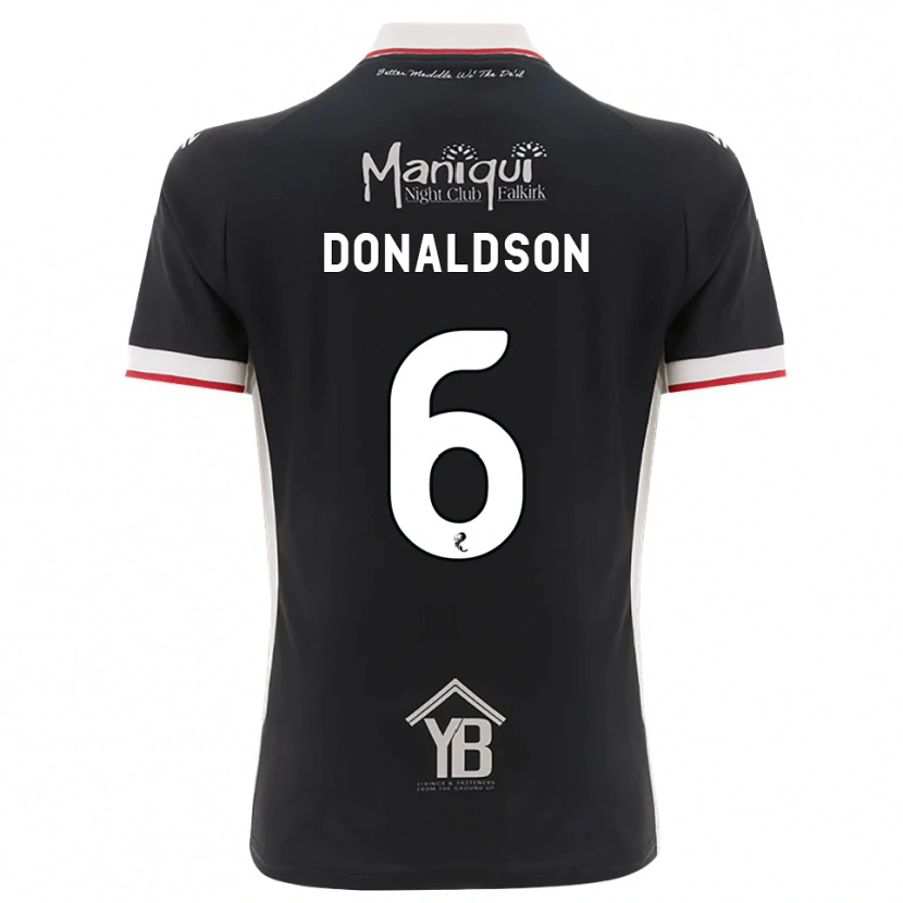 Danxen Donna Maglia Coll Donaldson #6 Nero Bianco Rosso Kit Gara Home 2026/27 Maglietta