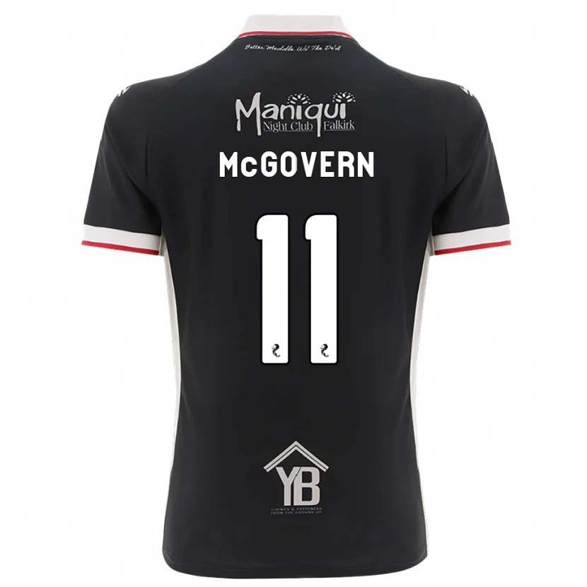 Danxen Donna Maglia Paul Mcgovern #11 Nero Bianco Rosso Kit Gara Home 2026/27 Maglietta