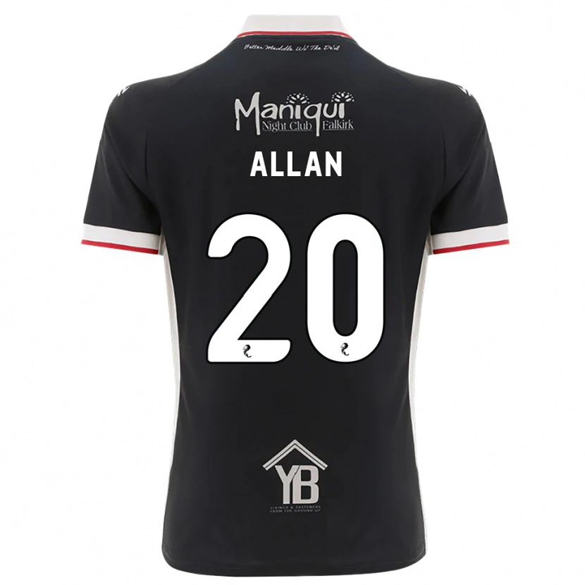 Danxen Donna Maglia Connor Allan #20 Nero Bianco Rosso Kit Gara Home 2026/27 Maglietta