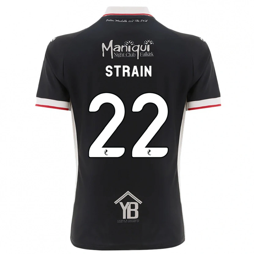 Danxen Donna Maglia Ryan Strain #22 Nero Bianco Rosso Kit Gara Home 2026/27 Maglietta