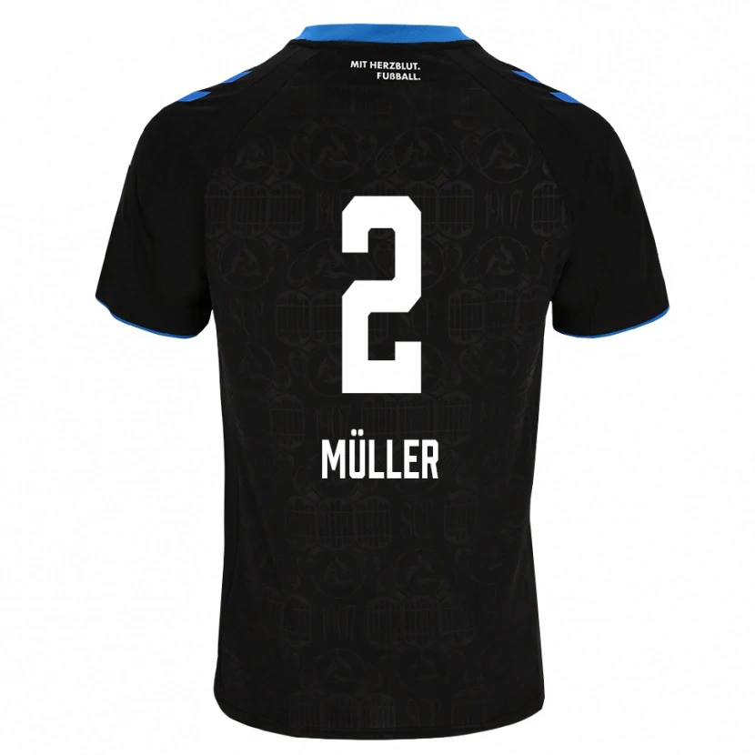 Danxen Donna Maglia Ruben Müller #2 Nero Bianco Rosso Kit Gara Home 2026/27 Maglietta