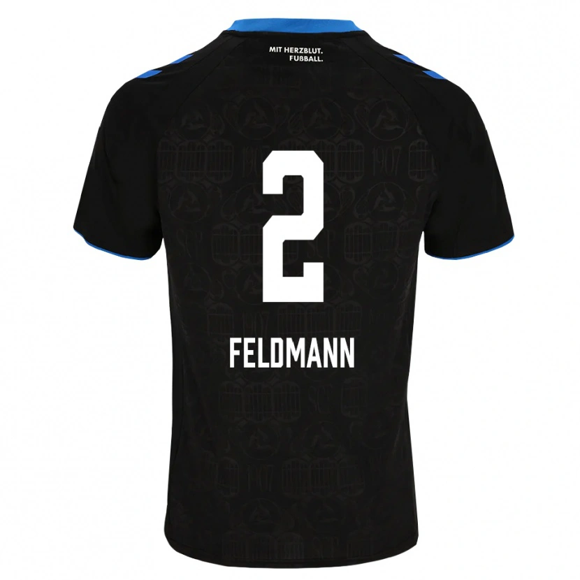 Danxen Donna Maglia Ole Feldmann #2 Nero Bianco Rosso Kit Gara Home 2026/27 Maglietta