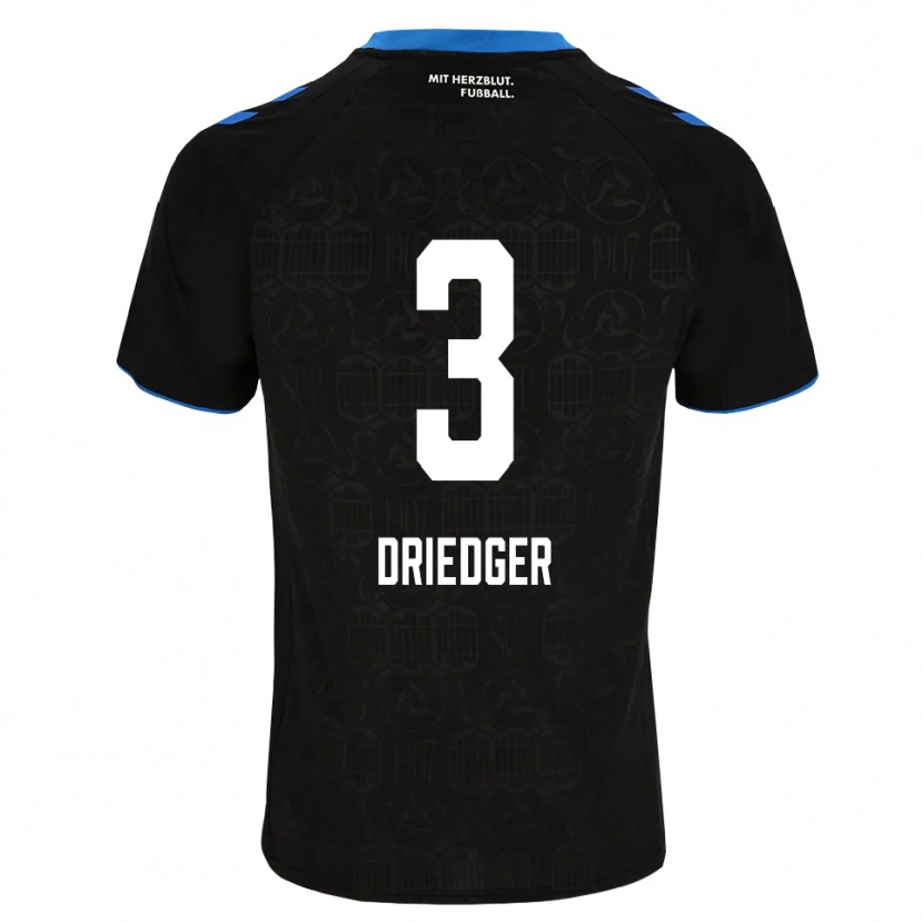 Danxen Donna Maglia Julian Driedger #3 Nero Bianco Rosso Kit Gara Home 2026/27 Maglietta