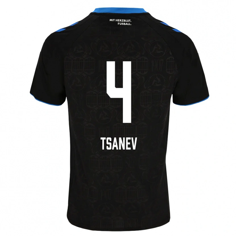 Danxen Donna Maglia Simeon Tsanev #4 Nero Bianco Rosso Kit Gara Home 2026/27 Maglietta