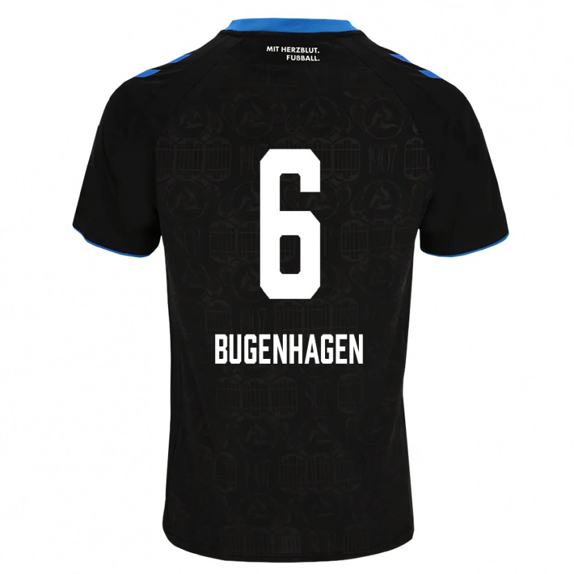 Danxen Donna Maglia Julius Bugenhagen #6 Nero Bianco Rosso Kit Gara Home 2026/27 Maglietta