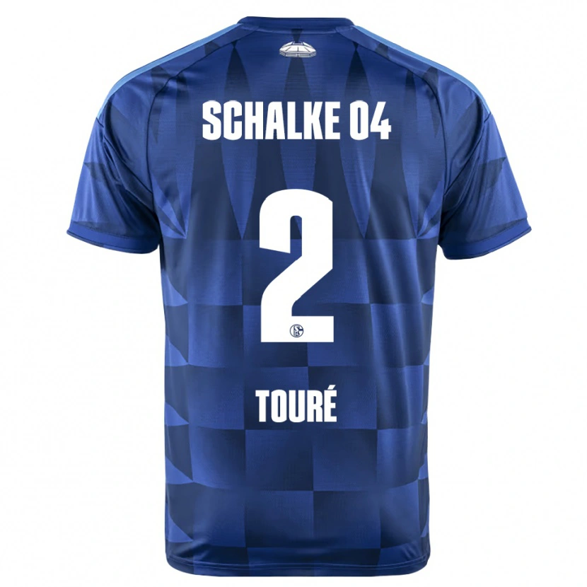 Danxen Donna Maglia Tidiane Touré #2 Blu Scuro Giallo Bianco Kit Gara Home 2026/27 Maglietta