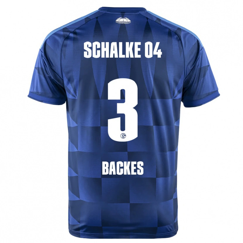 Danxen Donna Maglia Diego Backes-Klimek #3 Blu Scuro Giallo Bianco Kit Gara Home 2026/27 Maglietta