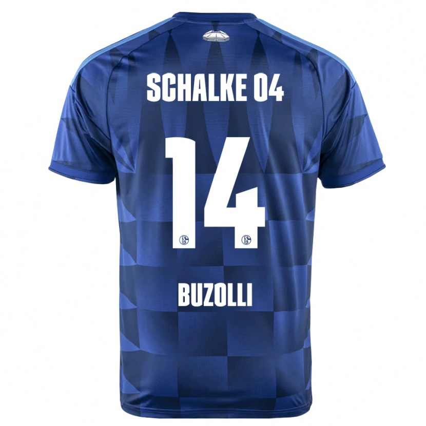 Danxen Donna Maglia Andri Buzolli #14 Blu Scuro Giallo Bianco Kit Gara Home 2026/27 Maglietta