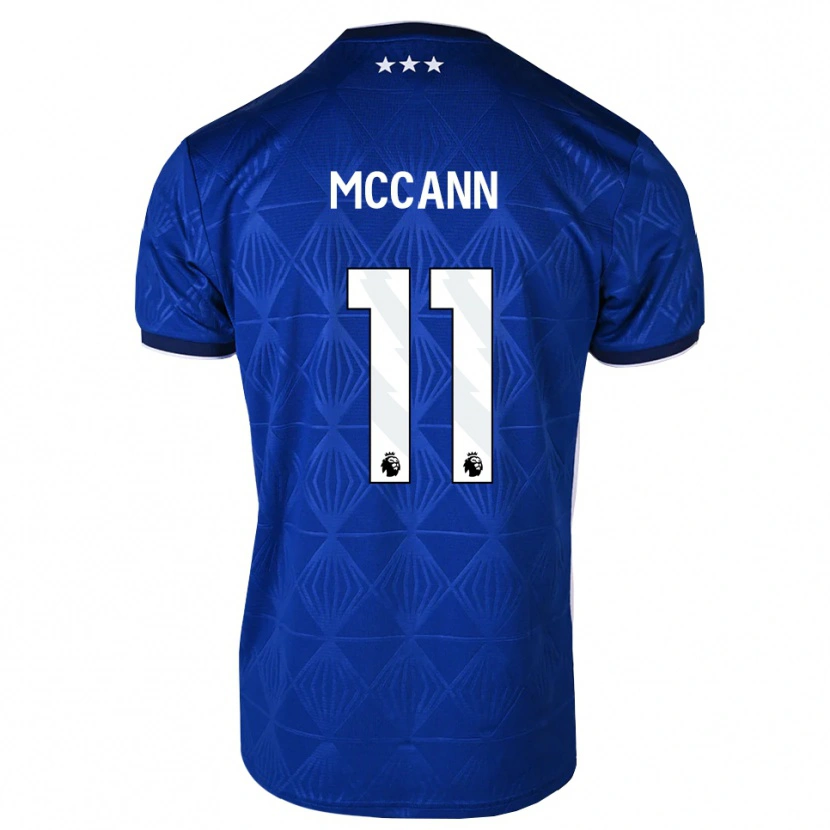 Danxen Donna Maglia Darragh Mccann #11 Blu Medio Bianco Rosso Kit Gara Home 2026/27 Maglietta