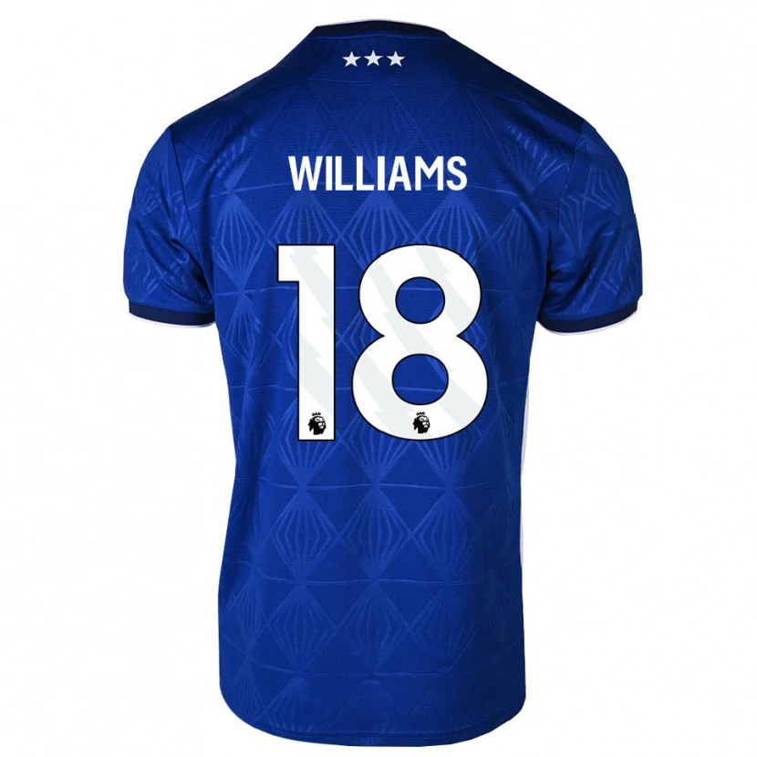 Danxen Donna Maglia Brandon Williams #18 Blu Medio Bianco Rosso Kit Gara Home 2026/27 Maglietta