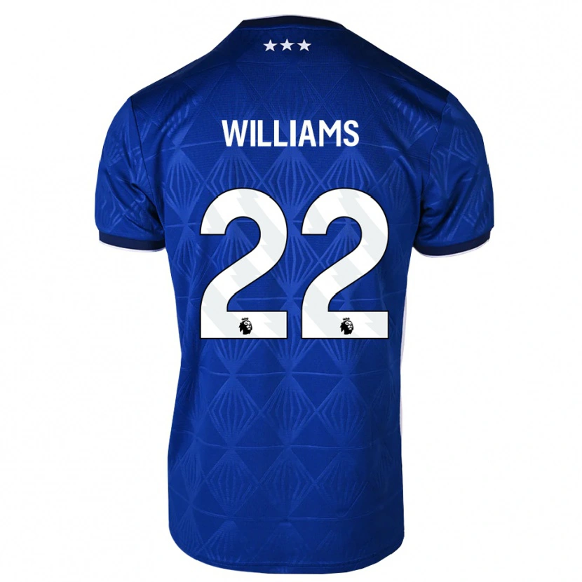 Danxen Donna Maglia Evie Williams #22 Blu Medio Bianco Rosso Kit Gara Home 2026/27 Maglietta