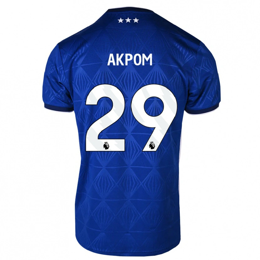 Danxen Donna Maglia Chuba Akpom #29 Blu Medio Bianco Rosso Kit Gara Home 2026/27 Maglietta