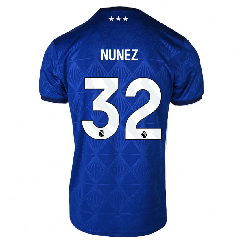 Danxen Donna Maglia Marcelino Núñez #32 Blu Medio Bianco Rosso Kit Gara Home 2026/27 Maglietta
