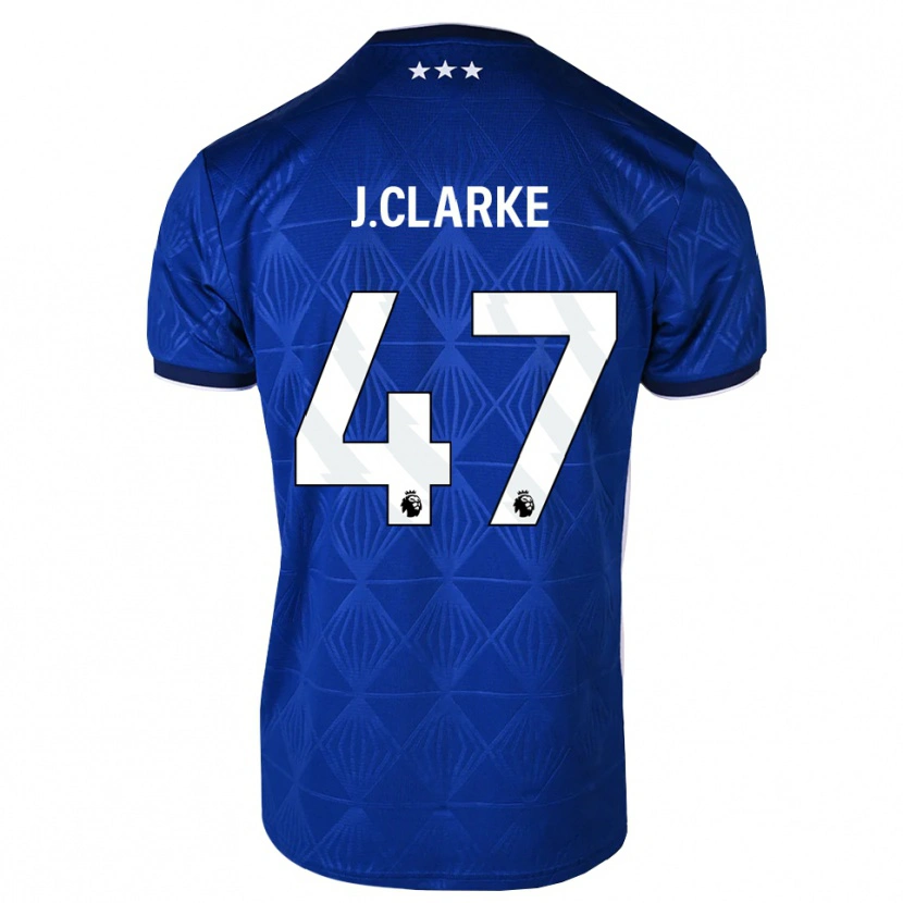 Danxen Donna Maglia Jack Clarke #47 Blu Medio Bianco Rosso Kit Gara Home 2026/27 Maglietta