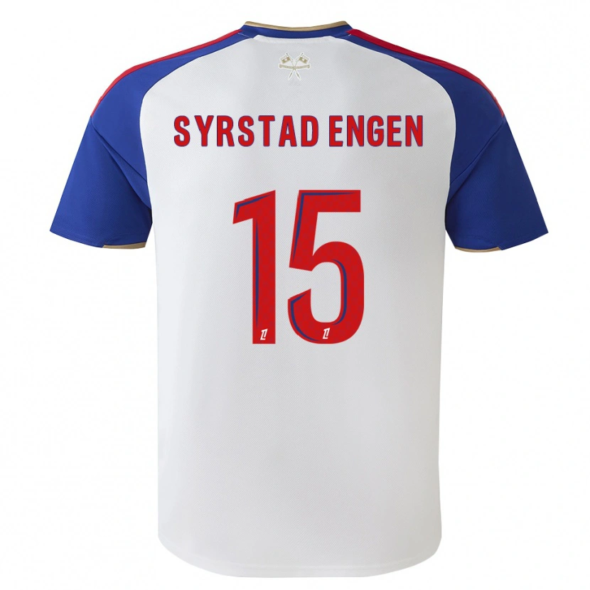 Danxen Donna Maglia Ingrid Syrstad Engen #15 Blu Reale Rosso Bianco Kit Gara Home 2026/27 Maglietta