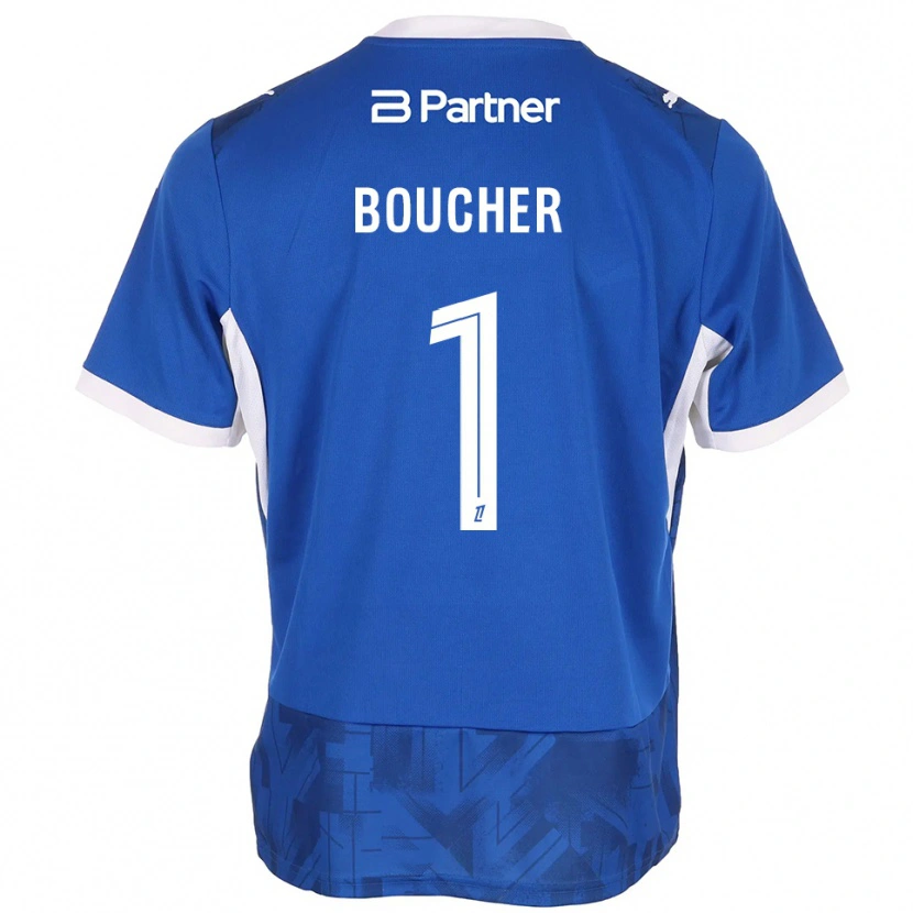 Danxen Donna Maglia Zacharie Boucher #1 Blu Medio Bianco Kit Gara Home 2026/27 Maglietta