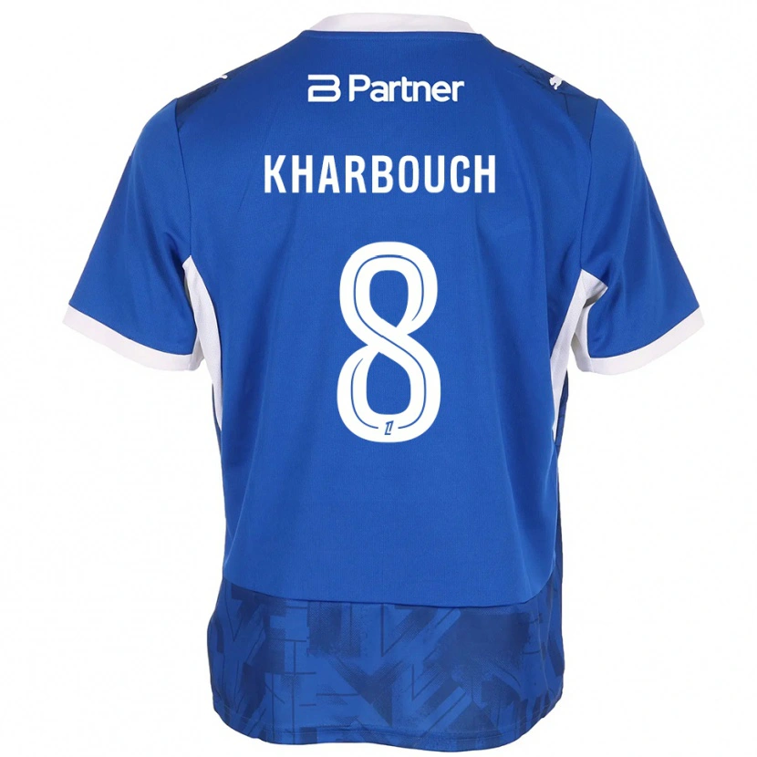 Danxen Donna Maglia Yanis Kharbouch #8 Blu Medio Bianco Kit Gara Home 2026/27 Maglietta