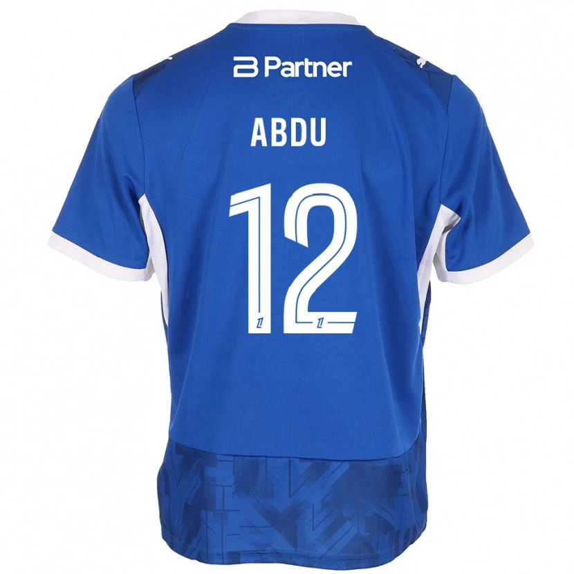 Danxen Donna Maglia Abdu Conté #12 Blu Medio Bianco Kit Gara Home 2026/27 Maglietta