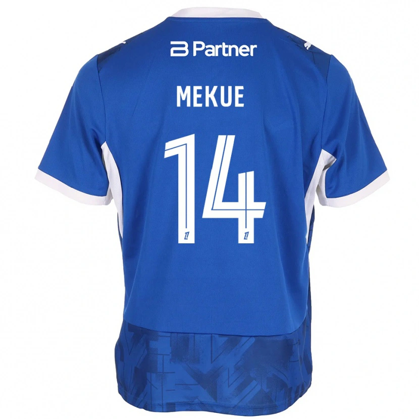 Danxen Donna Maglia Florian Mekue #14 Blu Medio Bianco Kit Gara Home 2026/27 Maglietta