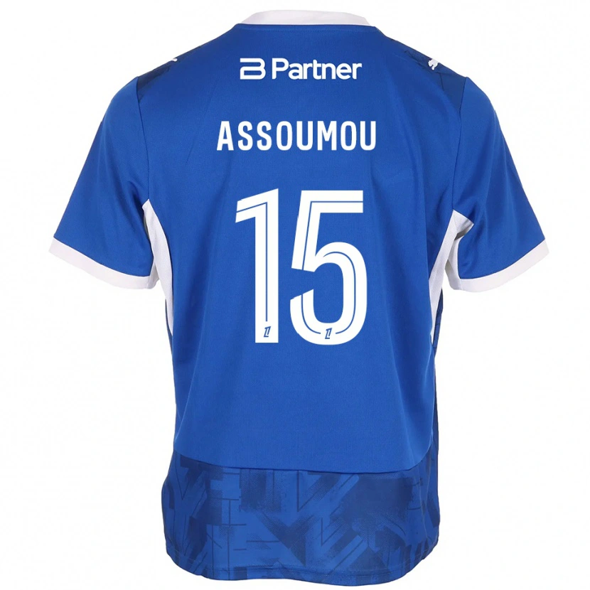 Danxen Donna Maglia Jaurès Assoumou #15 Blu Medio Bianco Kit Gara Home 2026/27 Maglietta