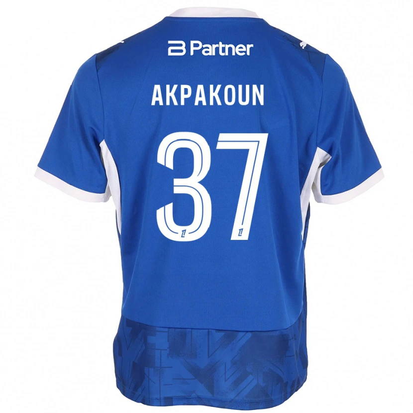Danxen Donna Maglia Tom Akpakoun #37 Blu Medio Bianco Kit Gara Home 2026/27 Maglietta